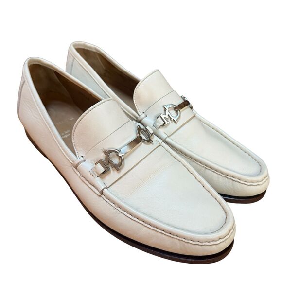 Bruno Magli Horse Bit Loafers Men’s Sz 12N Narrow Ivory Leather Dress Shoes main image 10